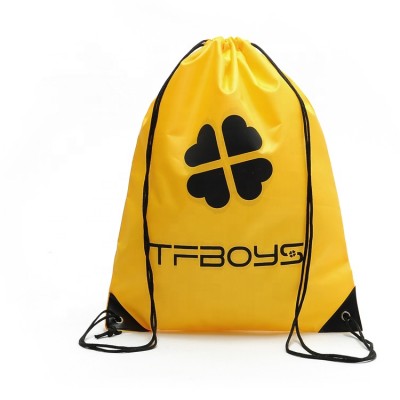 Fashion design backpack bag Heavy duty waterproof Nylon drawstring bag OEM design polyester drawstring bags