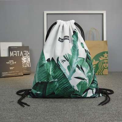 China Gold Manufacturer low price Cheap Polyester Drawstring zipper Bag