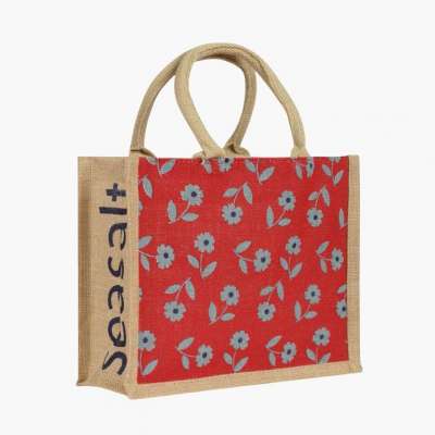 Newly Selling fashion red wine jute bag