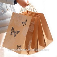 Modern and elegant in fashion hot sell custom craft paper gift bag